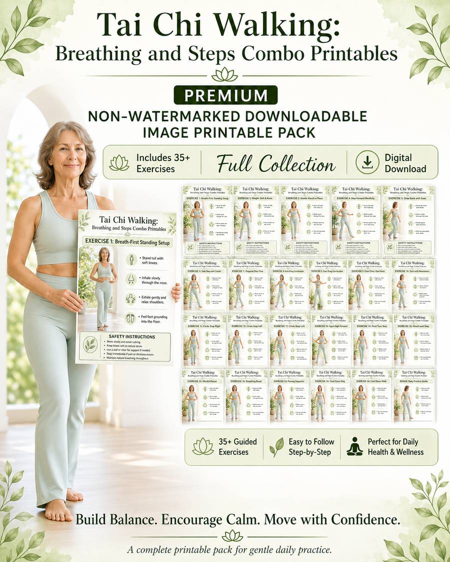Tai Chi Walking: Breathing and Steps Combo Printables