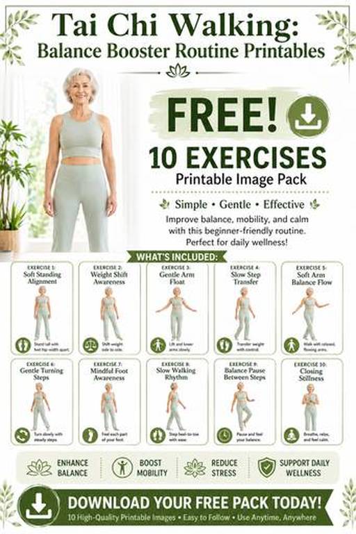 Free Tai Chi Walking: Balance Booster Routine Printables