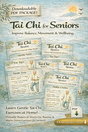 Tai Chi for Seniors Printable Exercises: Improve Balance, Movement & Wellbeing