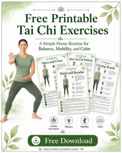Free Tai Chi Workout Printables: A Simple Home Routine for Balance, Mobility, and Calm